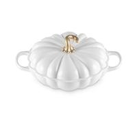 Le Creuset Braiser en forme de citrouille en fonte émaillée, 2,75 l, blanc
