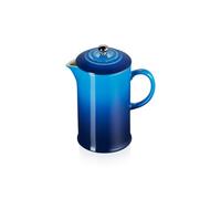 Le Creuset Cafetière avec Piston en Inox, 1L, Céramique, Azure, 60706082200003