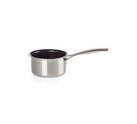 Le Creuset Casserole à Lait avec Revêtement Anti-adhérent, 14 cm, Inox 3-ply Intégral, Capacité 1,3 L, Argenté,96201214001000
