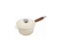 LE CREUSET Casserole à sauce avec manche en bois 18cm/1,8l Meringue crème