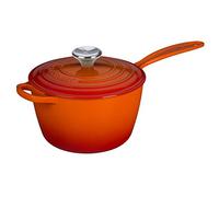 Le Creuset Casserole en Fonte Émaillée Signature avec Poignée Thermorésistante et Couvercle, 20 cm, 3 L, Volcanique, 21181200902430