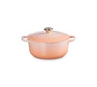 Le Creuset Casserole Redonda en fer Fundido, 20 cm, 3,4 l, Peche
