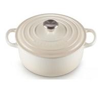 Le Creuset Cocotte Signature en Fonte Émaillée avec Couvercle, 22 cm, Ronde, 3,3 L, 3,932 kg, Meringue, 21177227164430