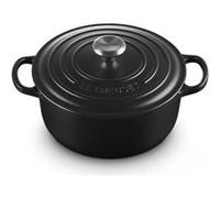 Le Creuset - Cocotte ronde Signature - Fonte émaillée Ø22 cm 3,3 L hauteur 10 cm Noir Mat