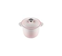 Le Creuset Cocotte en fonte émaillée avec Couvercle et Intérieur en Grès, 18 cm, 2 litres, Shell Pink, 41110187770460
