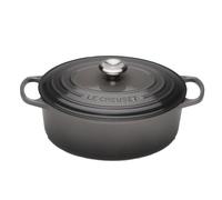Le Creuset Cocotte en Fonte Émaillée Signature avec Couvercle, 27 cm, Ovale, 4,1 L, 4,425 kg, Flint, 21178274442430