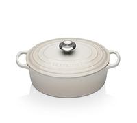 Le Creuset Cocotte en Fonte Émaillée Signature avec Couvercle, 27 cm, Ovale, 4,1 L, 4,425 kg, Meringue, 21178277164430