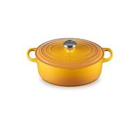 Le Creuset Cocotte en Fonte Émaillée Signature avec Couvercle, 27 cm, Ovale, 4.1 L, 4.425 kg, Nectar, 21178276724430