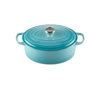 Le Creuset Cocotte en Fonte Émaillée Signature avec Couvercle, 29 cm, Ovale, 4,7 L, 4,675 kg, Bleu Caraïbes, 21178294082430
