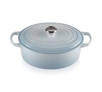 Le Creuset Cocotte en Fonte Émaillée Signature avec Couvercle, 29 cm, Ovale, 4,7 L, 4,675 kg, Bleu Méditerranée, 21178294202430