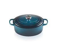 Le Creuset Cocotte en Fonte Émaillée Signature avec Couvercle, 29 cm, Ovale, 4,7 L, 4,675 kg, Deep Teal, 21178296422430
