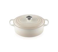 Le Creuset Cocotte en Fonte Émaillée Signature avec Couvercle, 29 cm, Ovale, 4,7 L, 4,675 kg, Meringue, 21178297164430
