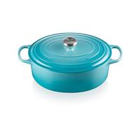 Gietijzeren Ovale Braadpan Caribbean Blue 31cm