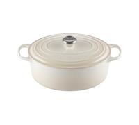 Le Creuset Cocotte en Fonte Émaillée Signature avec Couvercle, 31cm, Ovale, 6,3 L, 5,705 kg, Meringue, 21178317164430