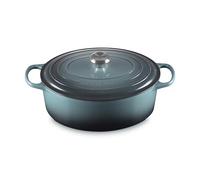 Le Creuset Cocotte en Fonte Émaillée Signature avec Couvercle, Ø31cm, Ovale, 6.3 L, 5.705 kg, Ocean, 21178313602430