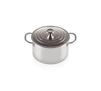 Le Creuset Cocotte Inox Signature avec Couvercle, 20 cm, 96600620000000, Silver