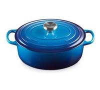 LE CREUSET Cocotte Oval Evolution en Fonte émaillée 29 cm Azure Bleu G