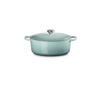 LE CREUSET Cocotte ovale SIGNATURE 31cm 6,3l Sel Marin gris clair