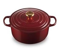 Le Creuset Cocotte ronde Signature Rhone 26 cm en fonte Garnet (21177269494441)