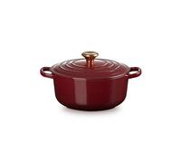 Le Creuset Cocotte Signature en Fonte Émaillée avec Couvercle, Ø 20 cm, Ronde, 2.4 L, 3.092 kg, Garnet, 21177209494441