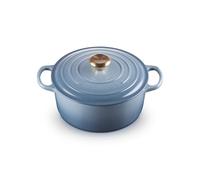 Le Creuset Cocotte Signature en Fonte Émaillée avec Couvercle, Ø 24 cm, Ronde, 4.2 L, 4.305 kg, Chambray, 21177244344441