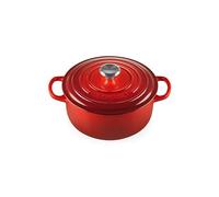 Le Creuset Cocotte Signature en Fonte Émaillée avec Couvercle, 20 cm, Ronde, 2,4 L, 3,092 kg, Cerise, 21177200602430