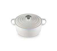 Le Creuset Cocotte Signature en Fonte Émaillée avec Couvercle, 24 cm, Ronde, 4,2 L, 4,305 kg, Meringue, 21177247164430