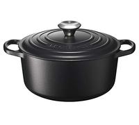 Le Creuset Cocotte Signature en Fonte Émaillée avec Couvercle, 24 cm, Ronde, 4,2 L, 4,305 kg, Noir Mat, 21177240000430