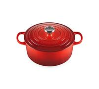 Le Creuset - Signature - Cocotte ronde Ø26cm - cerise/hauteur sans couvercle: 11,5cm/Convient à toutes les sources de chaleur