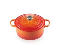 Le Creuset - Signature - Cocotte ronde Ø26cm - volcanique/hauteur sans couvercle: 11,5cm/Convient à toutes les sources de chaleur