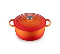 Le Creuset Cocotte Signature Ronde En Fonte Émaillée, 28cm, Volcanique (orange)