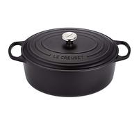 Le Creuset - Signature - Cocotte ovale 35cm - noir/hauteur sans couvercle: 13,5cm/Convient à toutes les sources de chaleur