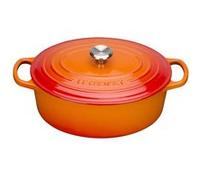 Le Creuset Cocotte Signature Ovale En Fonte Émaillée, 27cm, Volcanique (orange)