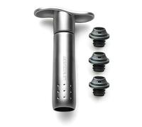 Le Creuset Coffret Pompe à Vin et 3 Bouchons Assortis, Zamac, WA 137, Argent, 59014013001625, Satin Chrome