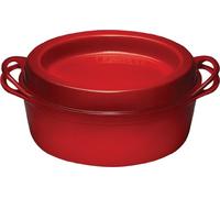 Le Creuset Doufeu en Fonte Émaillée, Forme Ovale, 32 cm, Cerise, 25084320602460