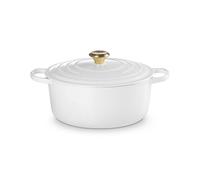 Le Creuset Enameled Cast Signature Four hollandais rond en fer Blanc 7,25 m²