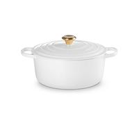 Le Creuset Enameled Cast Signature Four hollandais rond en fer Blanc 7,25 m²