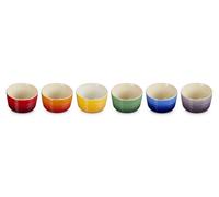 Le Creuset Ensemble arc-en-ciel en grès de 6 mini ramequins