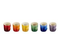 LE CREUSET Ensemble arc-en-ciel en grès de 6 tasses à espresso