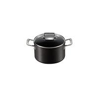 Le Creuset Faitout en Aluminium Forgé avec Couvercle en Verre, 20 cm, Anthracite/Argenté,51102200010502