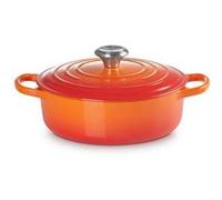 LE CREUSET Faitout Risotto en fonte émaillée 30 cm Volcanique Orange G
