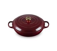 Le Creuset Faitout Signature en Fonte Émaillée, Rond, Ø 30cm, 3.2 L, 5.555 kg, Garnet, 21180309494441