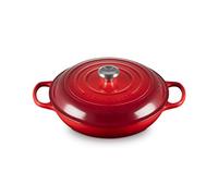 Le Creuset Faitout Signature en Fonte Émaillée, Rond, 30cm, 3,2 L, 5,555 kg, Cerise, 21180300602430