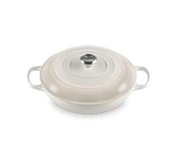 Le Creuset Faitout Signature en Fonte Émaillée, Rond, 30cm, 3,2 L, 5,555 kg, Meringue, 21180306422430