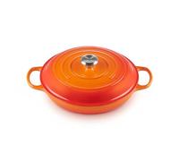 Le Creuset Faitout Signature en Fonte Émaillée, Rond, 30cm, 3,2 L, 5,555 kg, Volcanique, 21180300902430