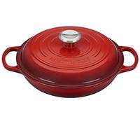 Le Creuset Faitout Signature Signature en Fonte Émaillée, Rond, 26 cm, 2 L, 4,205 kg, Cerise, 21180260602430