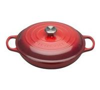 Le Creuset Faitout Signature en Fonte Émaillée, Rond, 30cm, 3,2 L, 5,555 kg, Cerise, 21180300602430