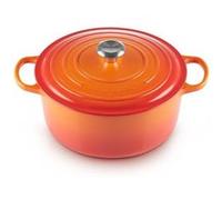 Le Creuset - Signature - Cocotte ronde Ø26cm - volcanique/hauteur sans couvercle: 11,5cm/Convient à toutes les sources de chaleur