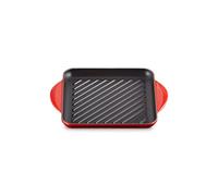 LE CREUSET Gril carré en fonte émaillée, 24 cm, Cerise, 20205240600460