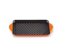 Le Creuset Gril Rectangulaire en Fonte Émaillée, 32 x 21,8 cm, Volcanique, 20202320900460, Ofenrot
